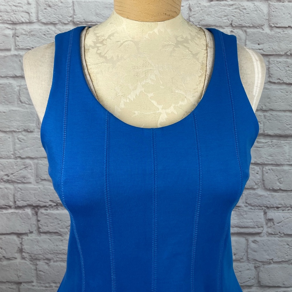 J. Crew Fit & Flare Blue Scuba Dress Size 8 Style #A5434 - Picture 2 of 5